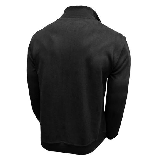 Мужская рубашка весна-осень на молнии с воротником-стойкой, однотонный пуловер с длинными рукавами, средней длины, деловой стиль, топ, повседневная одежда