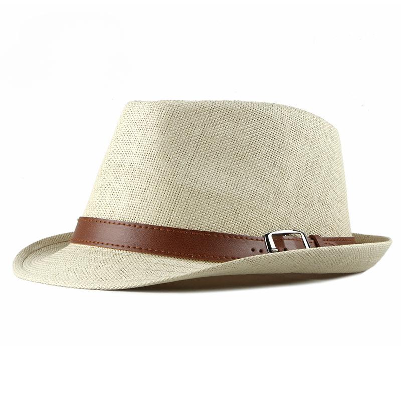 Summer Straw Hat Male Korean Fashion Hat Female Sun Visor British Retro Gentleman Jazz Hat