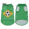 Lightweight Dog Clothing Summer T-Shirt Cute Soccer Print Sleeveless Puppy Vest Fan Matching Outfit Soft Breathable for Small Medium Dogs Cats Stylish