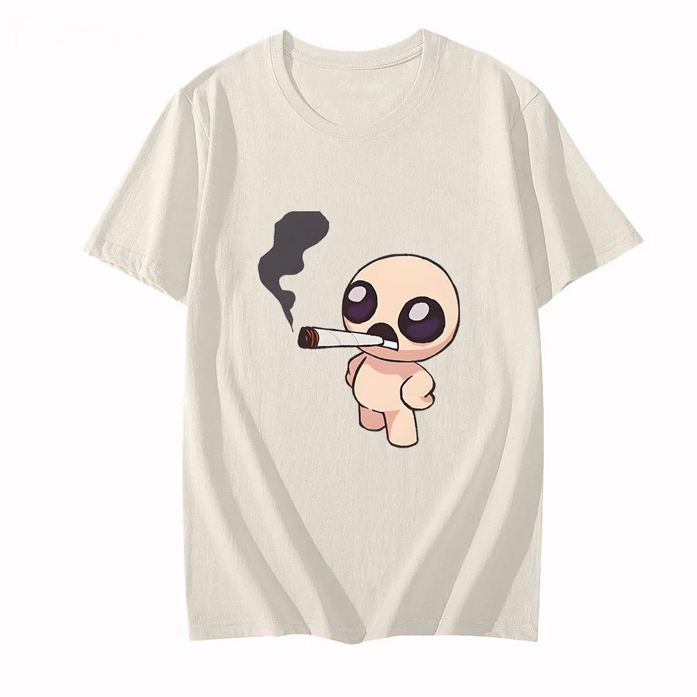 Печать на футболках Высококачественная футболка Игра The Binding Isaac Футболка Мультяшный Графический Эстетичная Одежда С коротким рукавом Уличная одежда