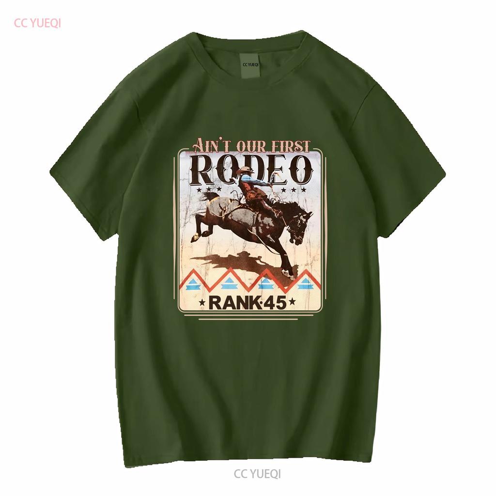 45-е место Мужская футболка Rodeo Revival RMFA24T70 BURG винтажная стираная Унисекс модная Стильная Повседневная Дышащая Удобная