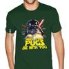 Футболки с надписью «May The Pugs Be With You» для парней, свободная футболка, мужская готическая футболка в стиле аниме, модная брендовая винтажная футболка