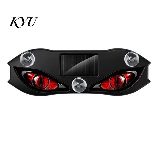 Devil Eye Car Window Light Solar Demon Light, Waterproof Wireless Dynamic Warning Sign with Suction Usb Charging Auto Cup, USB LED Night Driving