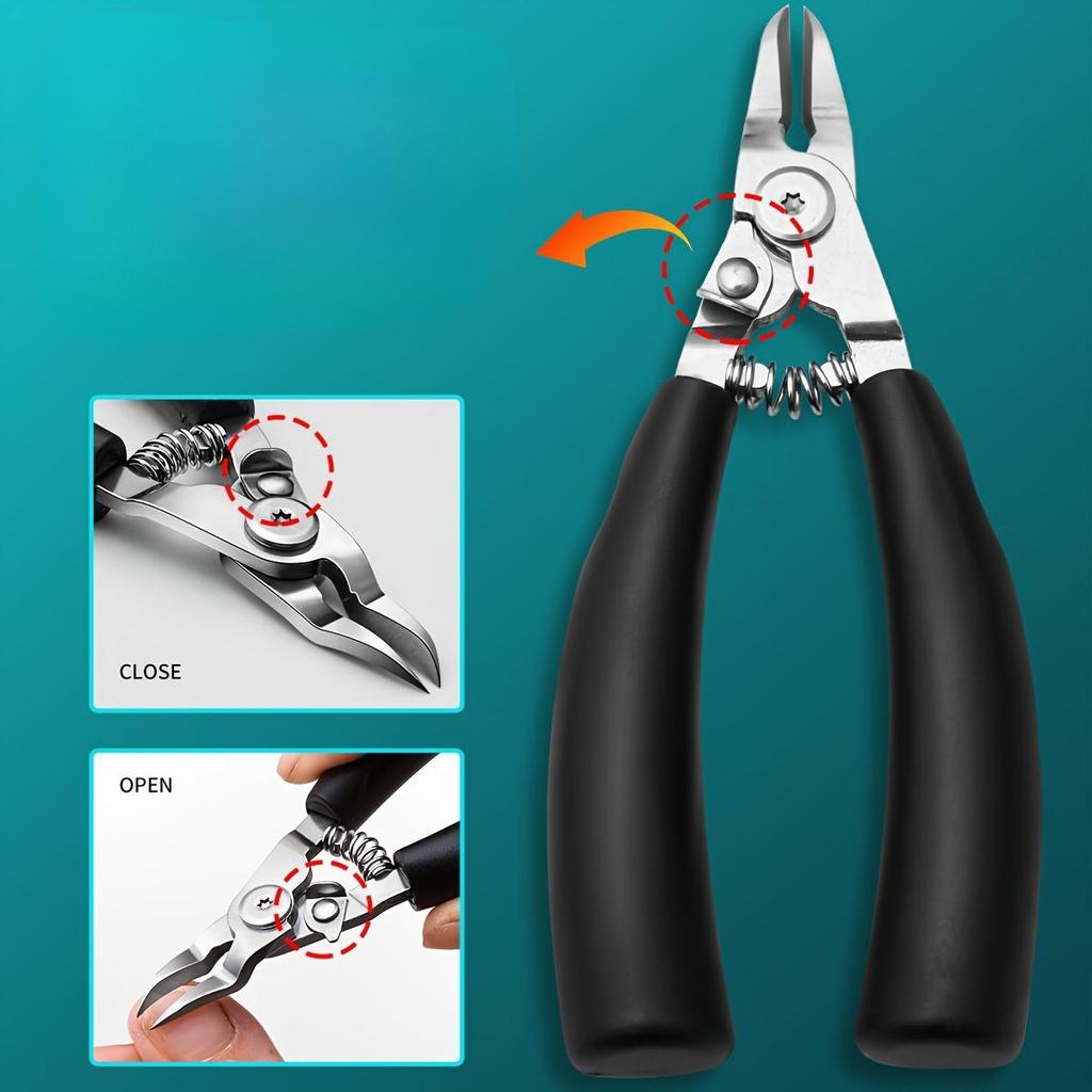 Кусачки для ногтей из нержавеющей стали с изогнутым лезвием и удобной рукояткой