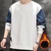 New Spring and Autumn Long-sleeved T-shirt Men's Loose Interior with Casual Zhongshan Sweater On Clothes