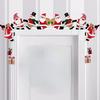 Christmas Door Frame Pendant Decoration Wooden Santa Claus Elk Xmas Gnome Door Corner Ornament Navidad New Year Decorative Props
