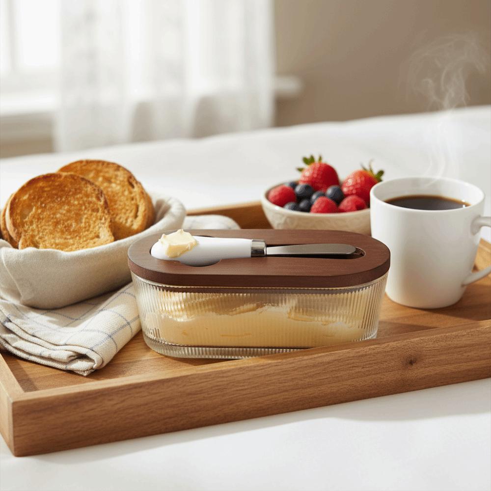 Контейнер для масла овальной формы Видимая масленка Прочная тарелка для масла Холодильник