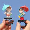Creative Strap Model Motorcycle Cute Doll, Bicycle Decoration Ornament, Mountain Bike, Motorcycle New Umbrella Girl Decoration, Bottle Car Ornament
