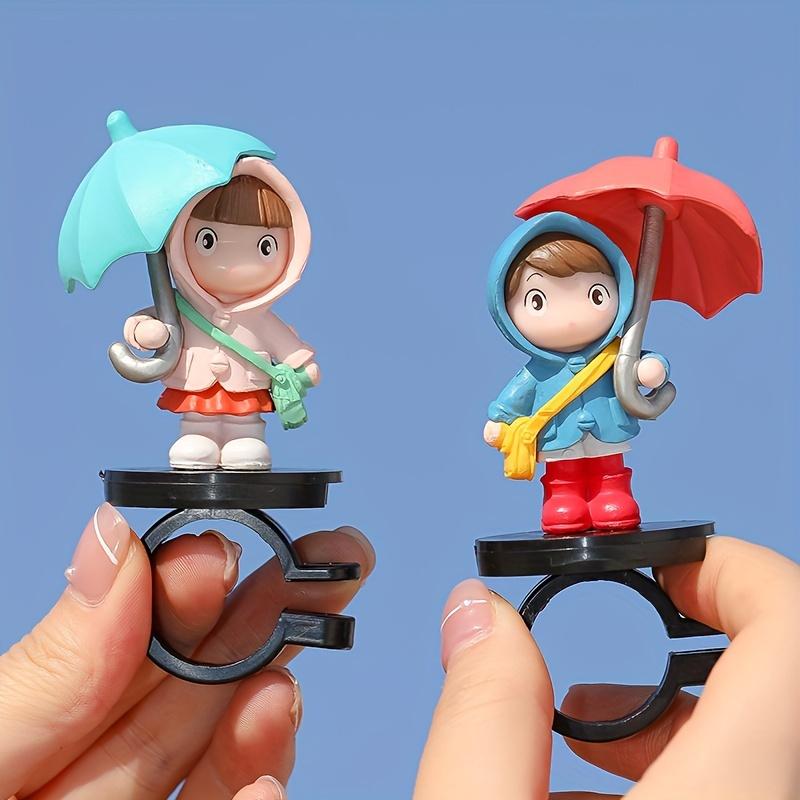 Creative Strap Model Motorcycle Cute Doll, Bicycle Decoration Ornament, Mountain Bike, Motorcycle New Umbrella Girl Decoration, Bottle Car Ornament