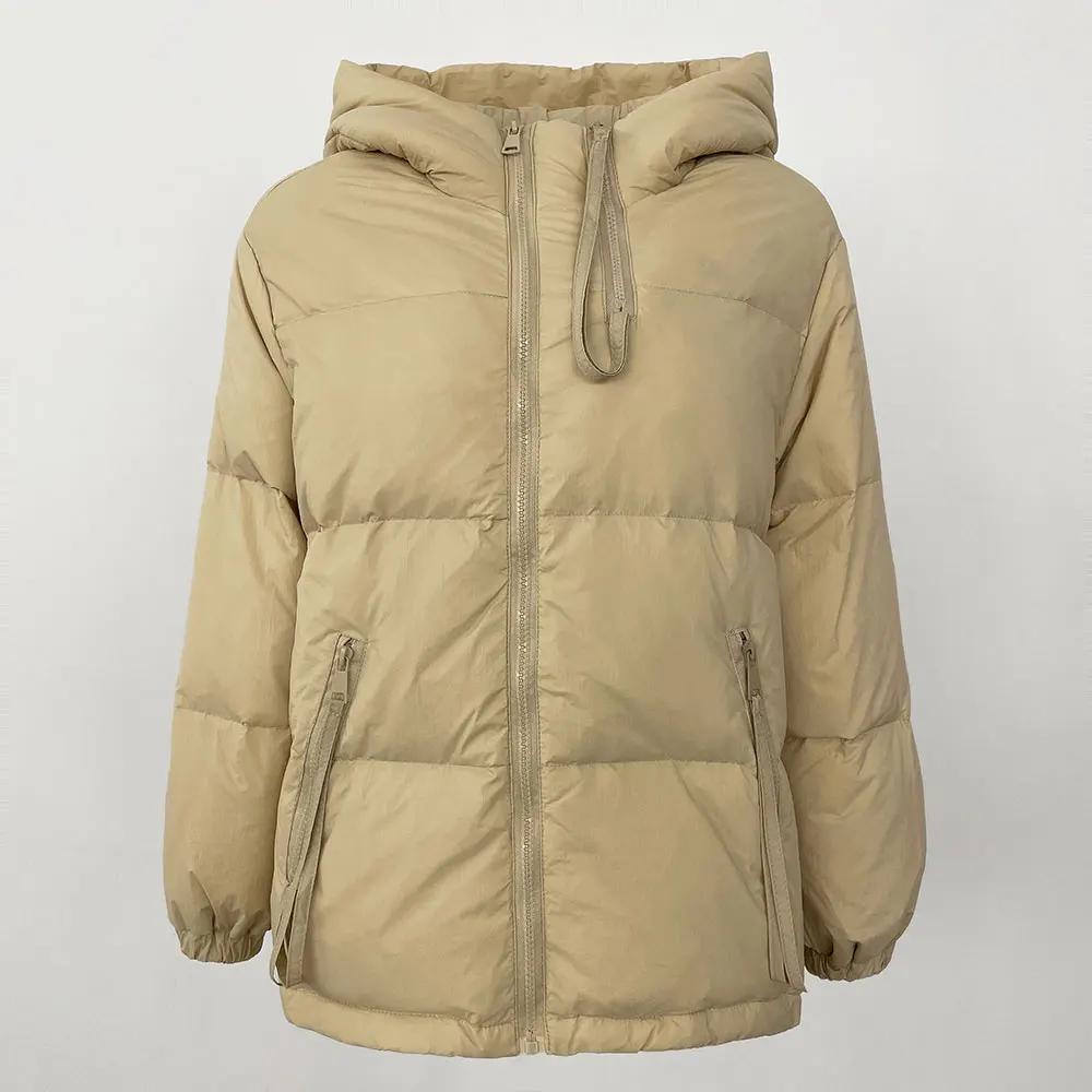 OFTBUY Winter Women Commuting Thickened Down Jacket Warm Hooded Filled with 90% White Duck Down Loose Casual Down Jacket