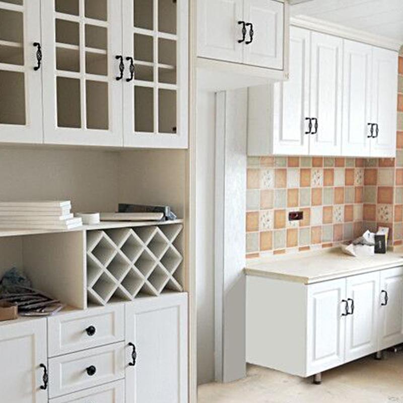 1 шт. прочные ручки для кухонного шкафа в форме птичьей клетки, винтажные ручки для ящиков, черная ручка для мебели, полая ручка, простая установка