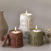 Building Storage Jar Silicone Mold With Lid 3D Concrete Casting Mold Diy Candle Flower Pot Making Supplies Craft Mold