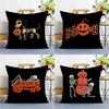 Halloween Pumpkin Skull Pillow Case Plush Fabric Soft Double Sided Print Home Sofa High Quality Cushion Cover Throw