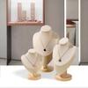 1PC Portrait Model Jewelry Stand Dresser and Window Beige Green Necklaces Portrait Necklace Holder Gift 2 Colors