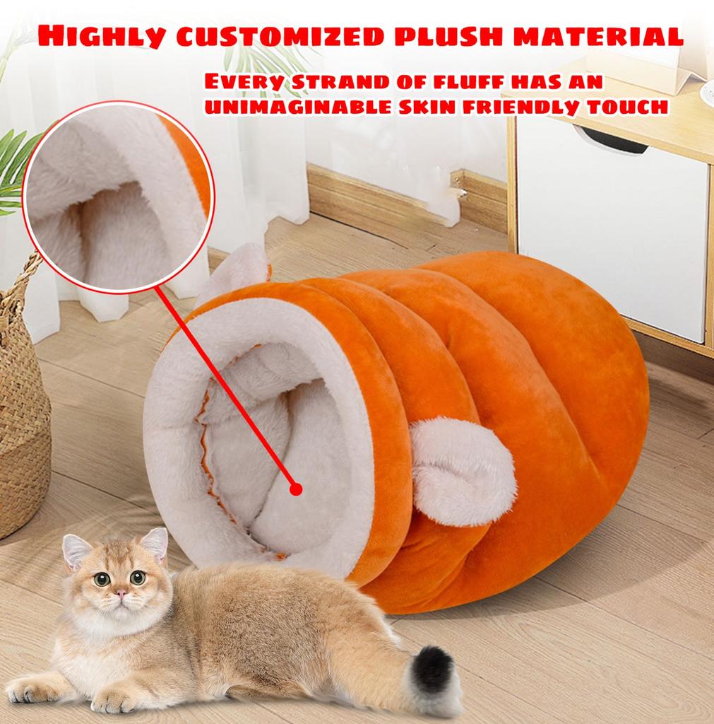 Кровать для кошки Зимняя теплая спальный мешок для кошки Толстая теплая кровать для питомца