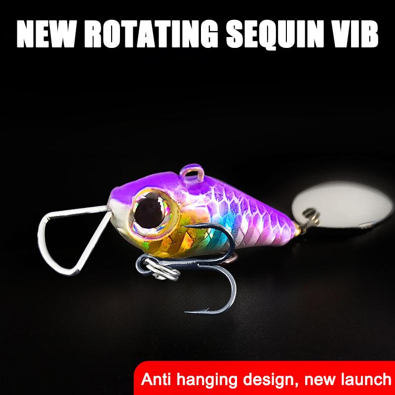 Vib маленькая небесная звезда вращающаяся с блестками 3,3 см 15 г японский стиль приманка для дорожного бегуна микрообъект маленькая фасоль Дин вращающаяся вибрация