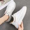 White Shoes for Women Spring and Autumn Casual Skateboard Shoes Fashion Platform Low-Top Vulcanized Shoes Lace-Up Women Sneakers
