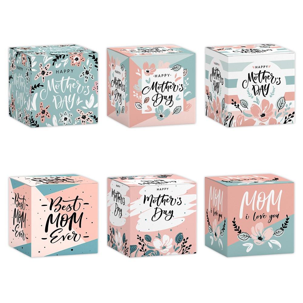 12pcs Cartoon Snack Candy Boxes Colorful Gift Packaging Boxes Funny Cookie Box  Thank You Mom Gift