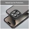 For iPhone 15 Pro Case Drop Proof Airbags Frosted Translucent PC+TPU Phone Back Cover
