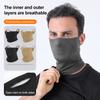 Зимняя флисовая лыжная подушка для лица с петлей для ушей ветрозащитная балаклава шарф для шеи
