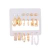 Diamond Water Drop Love Pearl Earrings Women'S Fashion Temperament Earrings Simple Design Sense Niche Earrings Set