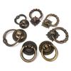 Ring Pattern European Style Retro Furniture Knobs Single Hole Bronze Handles Wardrobe Pulls