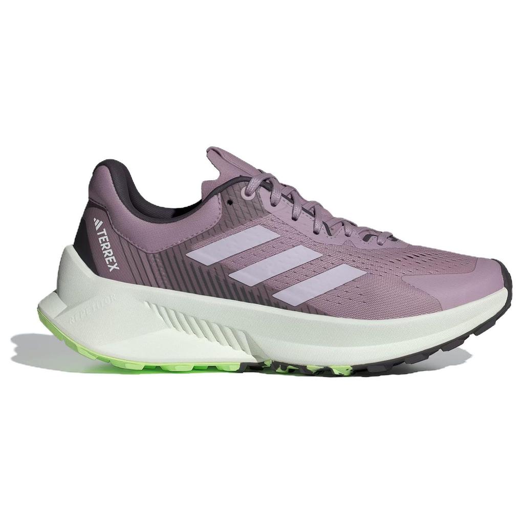 Adidas Terrex Soulstride Flow Удобные Универсальные Амортизирующие Прочные Кроссовки Мид-топ Женские Кроссовки для Бега Фиолетово-Серые ID7719