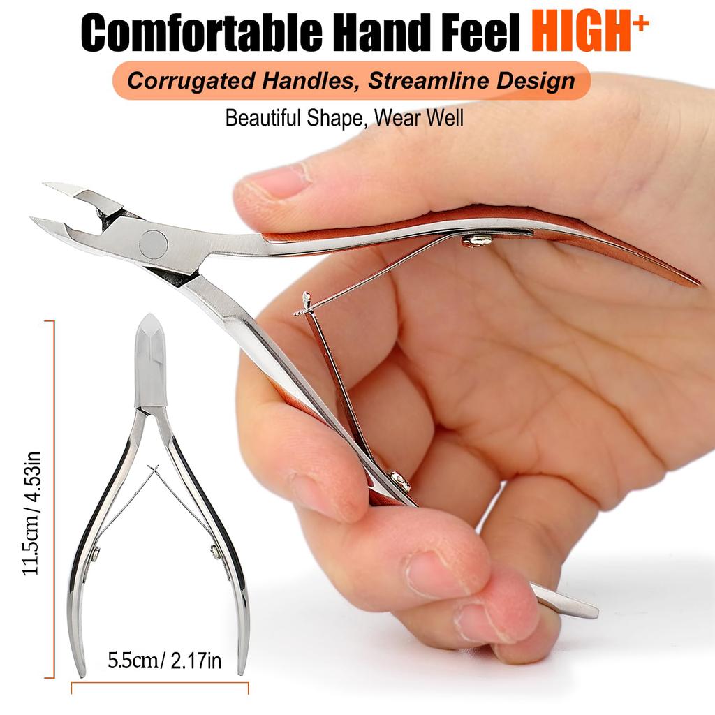 Cuticle Trimmer kit, Super Sharp Dead Skin Clipper, Labor-saving Cuticula Remover for Fingernail Toenail, Manicure Pedicure
