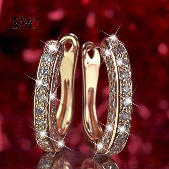 Huggie Hoop Earring 1 Pair Earrings Charm Attractive Ring Round Shape Dainty for Women