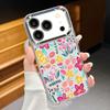 Розовый Мультяшный Цветочный Чехол Для iPhone 17 Pro Max iPhone 16 15 14 13 Pro Max 11 17e 16e Покрытие Рамка Камеры Прозрачная Мягкая Силиконовая Задняя Крышка