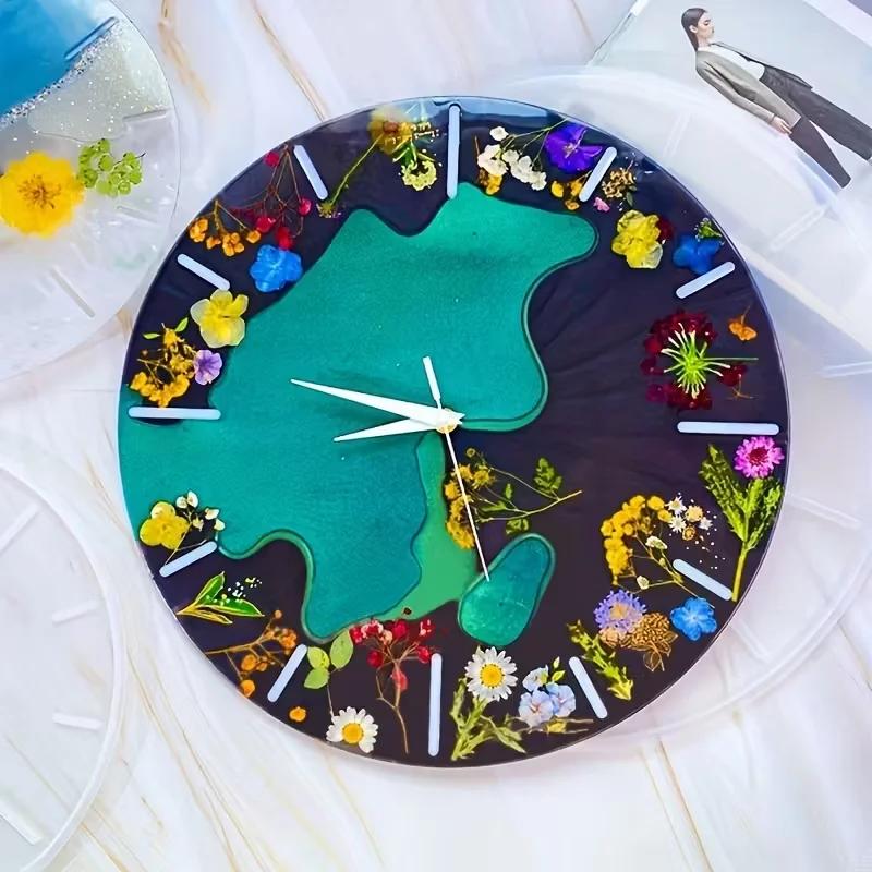 DIY Clock Molds Flat Silicone Casting for Resin 3D Personalization Photo Display Stand Home Decor Epoxy Resin 2026 Latest Models