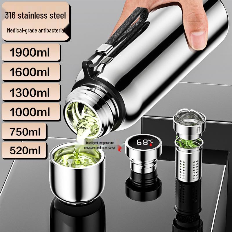 316 Stainless Steel Antibacterial Insulated Kettle: Men's Large Capacity Tea Cup