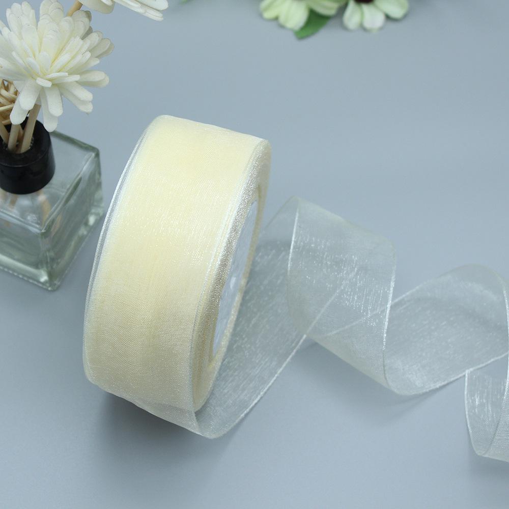 3.8/4 см прозрачная лента из органзы Snow для упаковки рождественских подарков