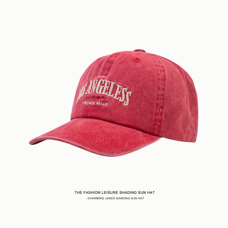 Корейская модная ретро джинсовая бейсболка с вышивкой и эффектом потертости - Летняя унисекс шляпа от солнца