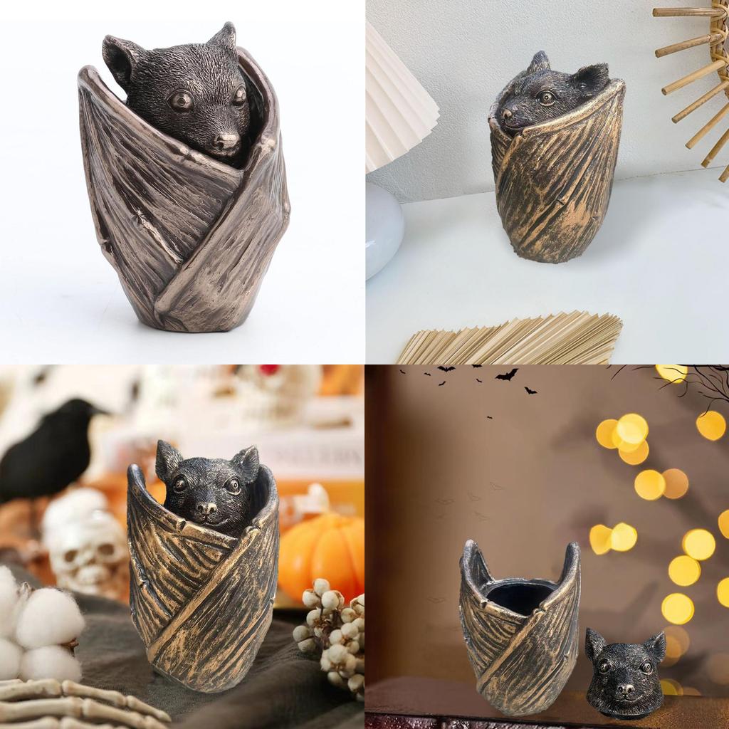 Готическая шкатулка для украшений в виде летучей мыши из смолы, подарок на Хэллоуин, органайзер для хранения украшений