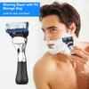 Shaving Razor with PU Storage Bag Safety Beard Razor Portable Metal Manual Mustache Removal Shaving