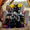 Hero Academia Flannel Blanket Soft Warm All-Season Throw, Design for Camping, Car Travel, Hiking Sofa, Bed, Office Perfect Gift for Parties