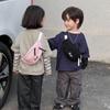 Стильная вельветовая детская нагрудная сумка для мальчиков и девочек с модным буквенным дизайном