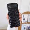 Применимо к Samsung ZFlip3 складной экран кожаный чехол для мобильного телефона V-образный узор корейский zflip4 поколение задняя крышка защитный чехол