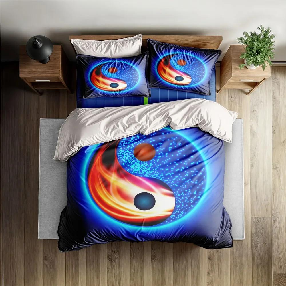 Yin And Yang Lizzard Duvet Cover Set King Queen Double Full Twin Single Size Bed Linen Set