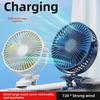 Powerful USB Mini Clip Fan with Automatic Oscillation