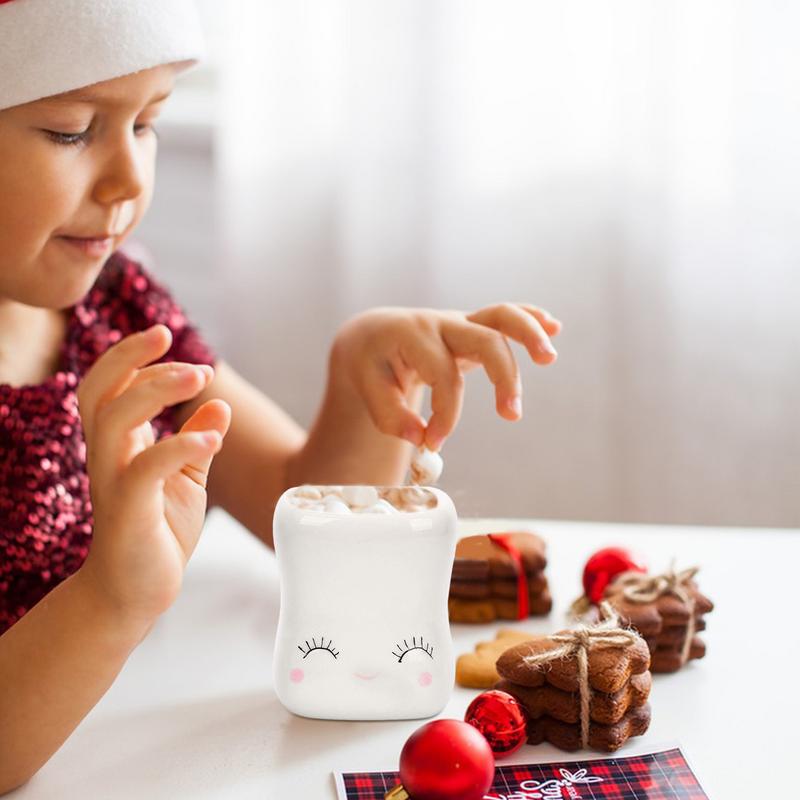 4 шт. креативная керамическая кружка с изображением мультяшного лица, кофейная чашка для послеобеденного чая, завтрака, молока, посуда для питья в офисе, милые подарки