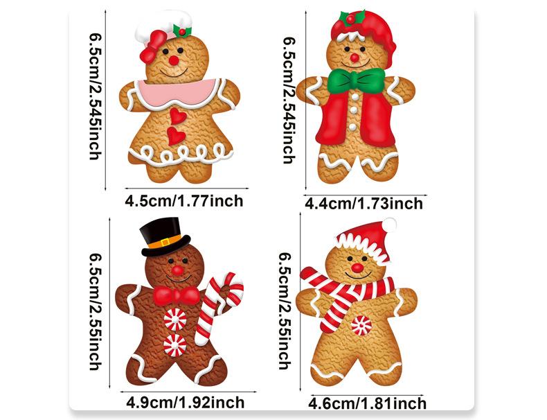 Рождественские украшения мультфильм четыре дворца сетка 12 шт. деревянный пряничный человечек пара кукла кулон Рождественская елка кулон