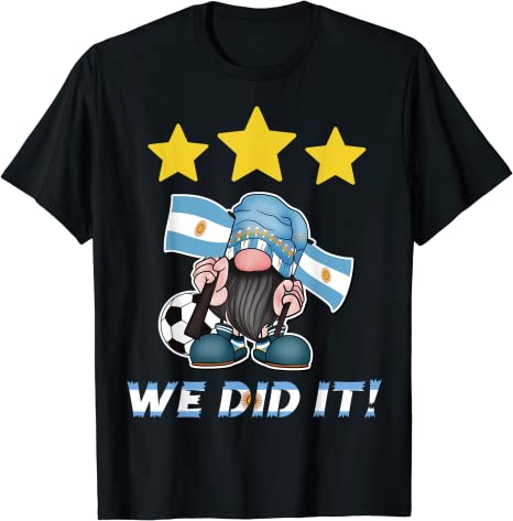 Argentina 3 Star Sun of May Adult TShirt Argentine Flag World Soccer Champions 2022 Fan Pride Tee Tops Tres Estrella Clothes