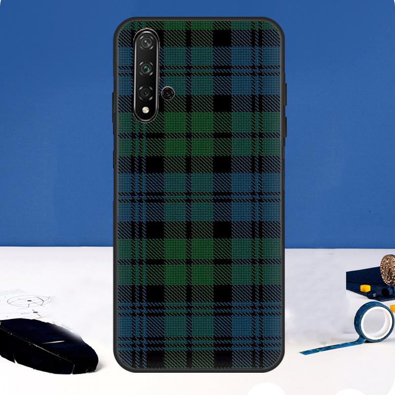 Теплый чехол в шотландскую клетку для Huawei Nova Y90 Y91 Y60 Y61 Y70 10 9 SE 11 Pro 5T 11i 8i 3i P20 P40 P30 Lite