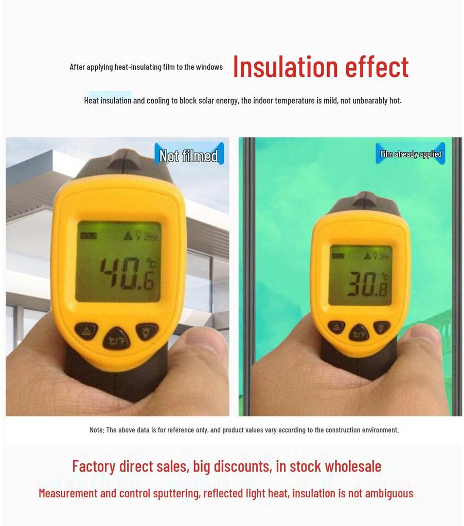 Серебристая светоотражающая оконная пленка для защиты от солнца и теплоизоляции с эффектом односторонней видимости - Идеально подходит для офисов и зимних садов.