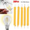 30 шт. Аксессуары для ламп накаливания Детали для ламп Лампочки DC3V Светодиодные бусины Прочный Светодиодный филамент COB