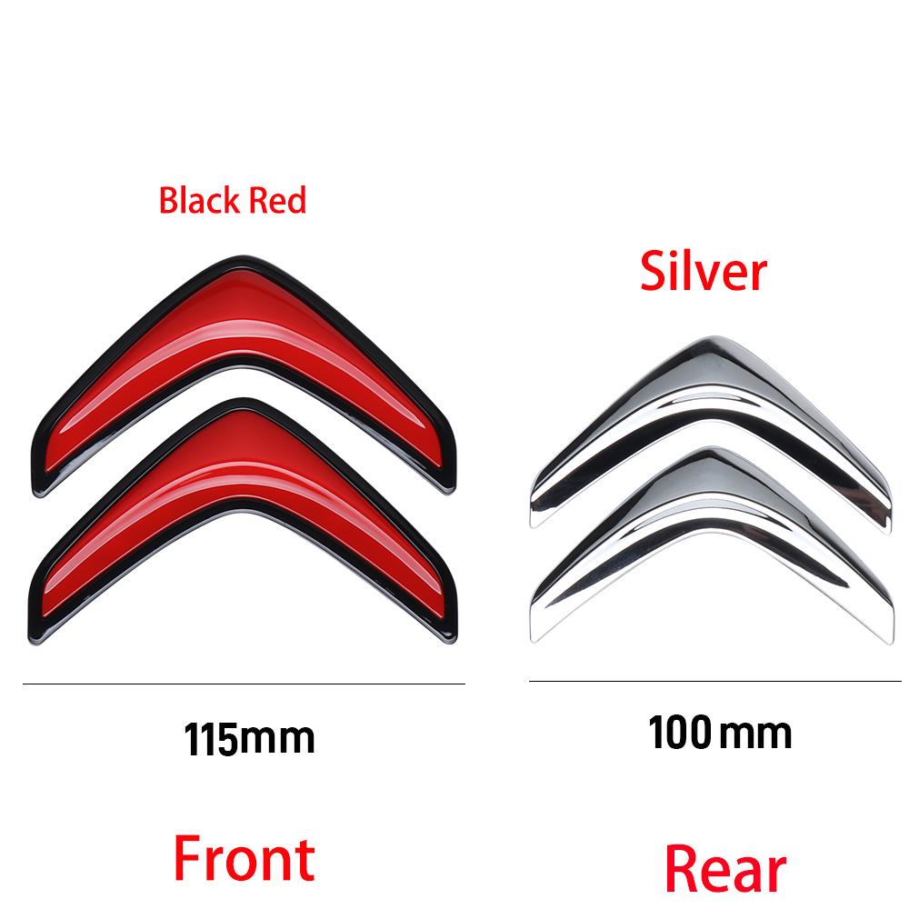 1 pair Car Front Hood/Rear Trunk Logo Badge Stickers For Citroen C2 C3 C4 C5 C6 C-Quatre C4L C-Elysee Picasso VTS Accessories ahr256