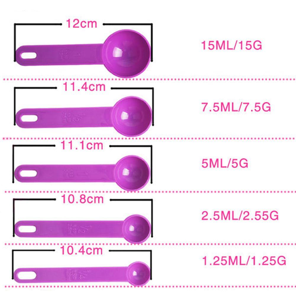 5pcs 5pcs Multi Purpose Cooking Measuring Spoons Cooking Accessories Plastic Handle Measuring Tools