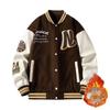 Trendy Men's Autumn Patchwork Printed Baseball Jacket - Street Style Hong Kong Fashion